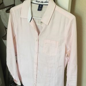 US Polo ASSN pink button down collared shirt